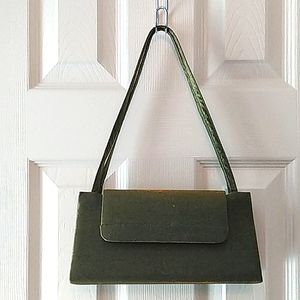 👛HP! Vintage Sasha Metallic Green Hand Purse Shoulder Bag